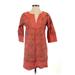 Gretchen Scott Designs Casual Dress: Orange Jacquard Dresses - Women's Size Small