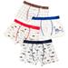 Godderr 2-12Y Boys Soft Cotton Boxer Briefs 4PCS Cartoon Printed Boxer Briefs Combed Fabric Stretch Pure Cotton Underwear Shorts for Toddler Baby Kids