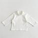 eczipvz Baby Girl Clothes Baby Unisex Autumn Winter Long Sleeve Solid Tops High Collar Leggings Toddler Girl (White 2-3 Years)