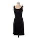 Tahari by ASL Casual Dress - Party Scoop Neck Sleeveless: Black Solid Dresses - Women's Size 4