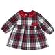 Chicco Baby-Mädchen Langärmliges Kleid Freizeitkleid, Rot Und Weiß, 9 Monate