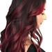 Beauty Clearance Under $15 70Cm Sexy Gradient Red Party Wigs Long Curly Hair Mixed Colors Synthetic Wig Black Red