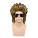 Beauty Clearance Under $15 Wig Men S Short Curly Hair Dyed Rose Mesh Rockwig Set Multicolor