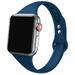 LEIXIUER Slim strap Compatible with Apple watch band 40mm 44mm 45mm 41mm 38mm 42mm 45 mm Silicone bracelet watchband iWatch serie 6 5 4 3 se 7 8 2 1 Ultra band -horizon blue