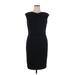David Meister Casual Dress - Sheath High Neck Sleeveless: Black Print Dresses - Women's Size 14