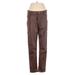 Lauren by Ralph Lauren Faux Leather Pants - High Rise Straight Leg Boyfriend: Brown Bottoms - Women's Size 0