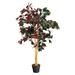 HYYYYH 4 ft Artificial Tree Green Fake Ficus Tree in Nursery Pot Realistic Greenery Plants Decorative Trees Assembly & Maintenance Decorative Potted Plant for Home Office