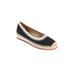 Wide Width Women's The Franny Slip On Flat by Comfortview in Black (Size 10 W)