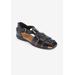 Women's The Cooper Fisherman Flat by Comfortview in Black (Size 9 1/2 M)