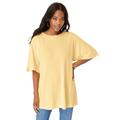 Plus Size Women's Lace Back Pointelle Tunic by Roamans in Banana (Size 30/32)