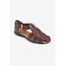 Extra Wide Width Women's The Cooper Fisherman Flat by Comfortview in Dark Brown (Size 9 1/2 WW)