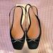 J. Crew Shoes | Nwt J.Crew Black Satin Crystal Bow Anya Slingbacks Shoes 8.5m | Color: Black | Size: 8.5