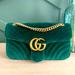 Gucci Bags | Gucci Velvet Marmont Matelasse Flap Chain Green Bag | Color: Green | Size: Os