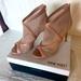 Nine West Shoes | Nine West Mesh Peep Toe Booties In Size 9 | Color: Tan | Size: 9