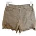 American Eagle Outfitters Shorts | American Eagle Highest Rise Mom Shorts Distressed Ripped Tan Size 6 | Color: Tan | Size: 6