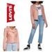 Levi's Jackets & Coats | Nwt Levi’s Women's Faux-Leather Belted Hem Moto Jacket Sz: L | Color: Orange/Pink | Size: L