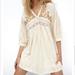 Zara Dresses | Nwt Zara Floral Embroidered Mini Dress Cream / Ivory Cotton | Color: Cream | Size: M