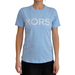 Michael Kors Tops | Michael Kors Women's Studded Logo T-Shirt Cotton Top Ocean Blue S Nwt | Color: Blue | Size: S