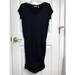 Athleta Dresses | Athleta Topanga Ruched V-Neck Black Dress Size Small - Nwt | Color: Black | Size: S