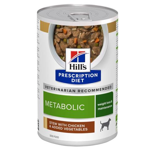 24x 354g Hill’s Prescription Diet Hund Metabolic Care mit Huhn Stew Hundefutter nass