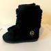 Michael Kors Shoes | Michael Kors Black Fur Boots. Girls Size 9. | Color: Black | Size: 9g