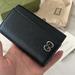 Gucci Accessories | New, Authentic Gucci Gg Key Case, Key Holder, Black Leather Gift For Him / Her | Color: Black/Silver | Size: Os