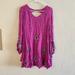 Free People Dresses | Free People Purple Embroidered Open Back Mini Dress Small | Color: Blue/Purple | Size: S