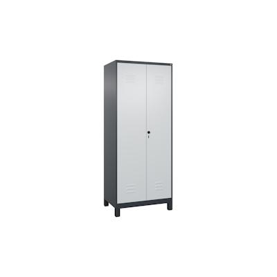 C+P Doppel-Spind Classic PLUS, Füßen, 2 Abteile, HxBxT 195x80x50cm, Sicherheitsdrehriegel, Anthrazit/Hellgrau von PROREGAL Image
