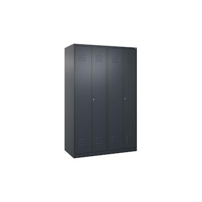 C+P Doppel-Spind Classic PLUS, 4 Abteile, HxBxT 185x120x50cm, Zylinderschloss, Anthrazit von PROREGAL Image