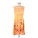 Contours by Coco Reef Casual Dress: Orange Print Dresses - Women's Size Medium