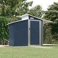LAPOOH Garden Shed Anthracite 270x130x208.5 cm Galvanised Steel,Garden Shed,Shed and Outdoor Storage,Storage Shed,Tool Shed Storage Outdoor