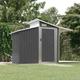 LAPOOH Garden Shed Anthracite 270x130x208.5 cm Galvanised Steel,Garden Shed,Shed and Outdoor Storage,Storage Shed,Tool Shed Storage Outdoor