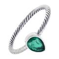 Silver N Rock Lab-Created Emerald Gemstone Band Ring 925 Sterling Silver Band Ring Men & Women All Size Band Ring Gift Item Jewelry ERG-122H_ (W 1/2)