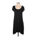 Cable & Gauge Casual Dress - A-Line Scoop Neck Short sleeves: Black Dresses - Women's Size Small