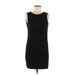 Eight Sixty Casual Dress - Mini Crew Neck Sleeveless: Black Print Dresses - Women's Size Medium