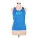 Nike Active Tank Top: Blue Graphic Activewear - Women's Size X-Large