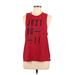 Nike Active T-Shirt: Red Print Activewear - Women's Size Medium