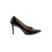 Amalfi Heels: Slip On Stiletto Cocktail Party Black Print Shoes - Women's Size 8 - Pointed Toe