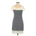 Banana Republic Casual Dress - Shift: Ivory Stripes Dresses - Women's Size Small