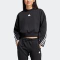 Sweatshirt ADIDAS SPORTSWEAR "W FI 3S SWT" Gr. M, schwarz (black) Damen Sweatshirts