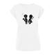 T-Shirt MERCHCODE "Merchcode Damen Ladies Girl with a stick T-Shirt" Gr. XXL, weiß (white) Herren Shirts T-Shirts