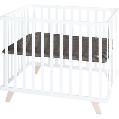 Laufgitter ROBA "Luxe, weiß, 75x100 cm" weiß Baby Laufställe Laufgitter mit Laufgittereinlage Graphite gesteppt