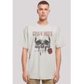 T-Shirt F4NT4STIC "Guns 'n' Roses Flower Skull Rock Musik Band" Gr. 3XL, grau (lightasphalt) Herren Shirts T-Shirts