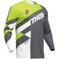 Thor Sector Checker Youth Motocross Jersey, grey-green, Size S