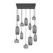 Hammerton Studio Vessel 12 - Light LED Cluster Pendant Glass in Gray/White/Black | 16.7 H x 34.3 W x 34.3 D in | Wayfair CHB0091-12-MB-S-C01-L3