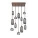 Hammerton Studio Vessel 12 - Light LED Cluster Pendant Glass in Gray/White/Black | 16.7 H x 34.3 W x 34.3 D in | Wayfair CHB0091-12-BB-S-C01-L1