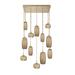 Hammerton Studio Vessel 12 - Light LED Cluster Pendant Glass in White/Yellow/Brown | 16.7 H x 34.3 W x 34.3 D in | Wayfair CHB0091-12-GB-B-C01-L3