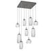 Hammerton Studio Vessel 9 - Light LED Cluster Pendant Glass in Gray/White | 16.7 H x 28.3 W x 28.3 D in | Wayfair CHB0091-09-GP-C-C01-L3