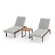 NewAge Products Outdoor Furniture Monterey 81" Teak Reclining Chaise Lounge Chair w/ Cushions & Side Table Wood/Metal in Gray | Wayfair 91229