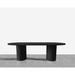 Solis Patio Ronde Solid Oak Dining Table Wood in Black | 30 H x 120 W x 44 D in | Wayfair 749460514633